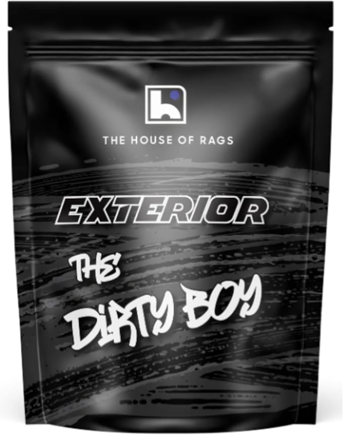 The Dirty Boy V2 - Edgeless Microfiber Towels, 16x16, Car Detailing Exterior and Interior, Tires, Trim, 310GSM Premium Korean Pearl Weave, Black (10 Pack)