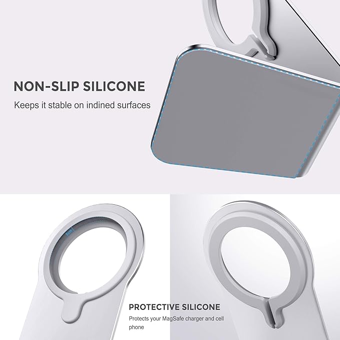 Stand for MagSafe Charger, CreaDream Aluminum Stand Holder for iPhone 16 15 14 13 12 Series, Magsafe Accessories Compatible with iPhone 16 15 14 13 12 Plus, Pro, Pro Max [MagSafe Charger Not Included]