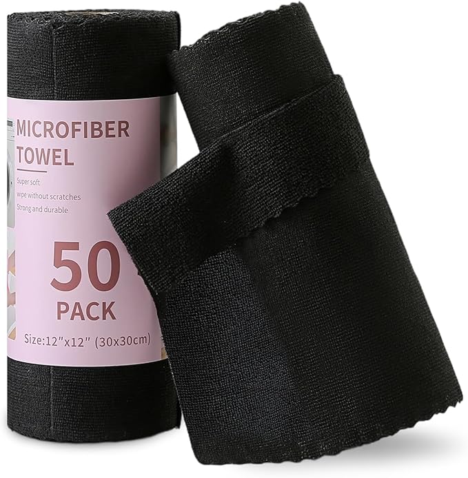 Jessy Home 2 Roll Reusable Paper Towels,100 Sheets Tear Away Microfiber Cleaning Cloth, Lint Free Cleaning Rags for Kitchen, Dishcloth,Household Cleaning Supplies