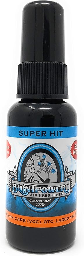 BluntPower (Super Hit, 1 Pack) Concentrated Air Freshener for Room and Car - Oil-Based Diffuser Spray Bottle - Long-Lasting Bathroom, Car Freshener, & Odor Eliminator