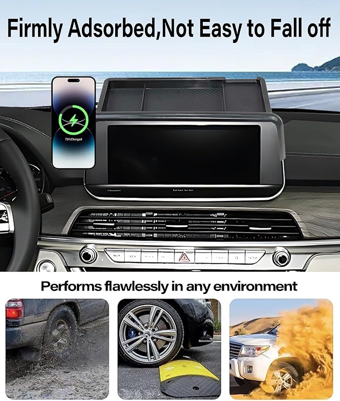 Car Phone Holder for KIA Telluride 2020 2021 2022 Accessories Apply to 10.25 Inch Touch Screen 15W Fast Wireless Charger Screen Fixed Clip Cell Phone Mount