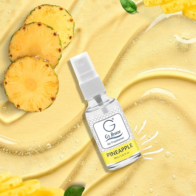 G's Breeze Pineapple Air Freshener – Juicy and Refreshing Tropical Aroma – Ideal for Home, Car, or Office – Infuse Your Space with the Sweet, Zesty Fragrance of Fresh Pineapple