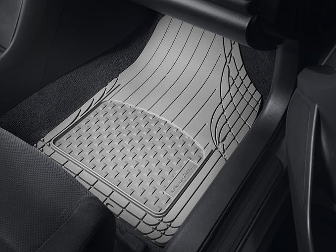 WeatherTech Trim-to-Fit Floor Mat - Semi Universal Vehicle Mats - 1st & 2nd Row 3-Piece Set (Black)