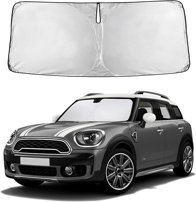 EcoNour Windshield Sunshade Compatible for Mini Country Man Cooper F60 2017-2024 2025 2026, Sun Visor for Front Windshield & Window Sun Shade Cover, UV Heat Blocker & Protector, Car Accessories