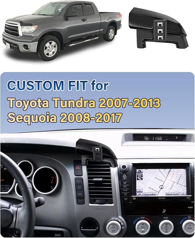 SKYLOTEC Phone Holder for Toyota Tundra 2007-2013/Sequoia 2008-2017 Accessories Car Magnetic Phone Mount Compatible with MagSafe, Strong Magnets Fast Wireless Charger Cell Phone Base