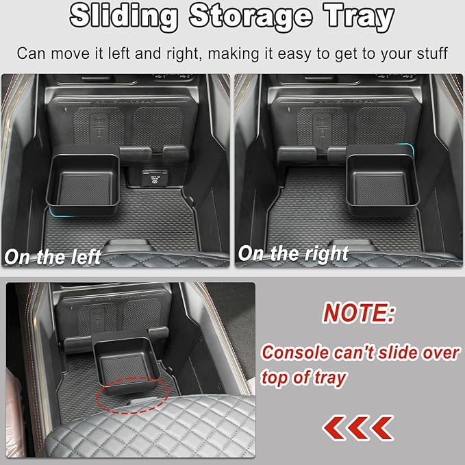 PIMCAR Center Console Hanging Box Compatible with 2019-2026 Dodge RAM 1500 2500 3500 Organizer Tray Armrest Storage Accessories(Only Fit Full Center Console and Bucket Seats)