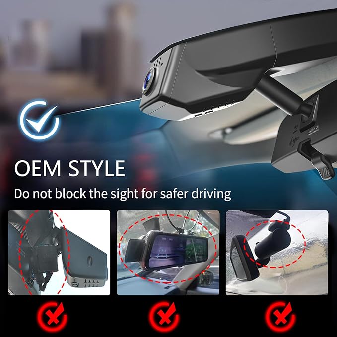 Mangoal 4K Dash Cam for Cadillac Escalade/Escalade ESV 2015-2020(Model C), Base Standard Premium Luxury, Model B & Model C Have Same Models Years but Vehicle Sensor Cover are Different, 64GB Card