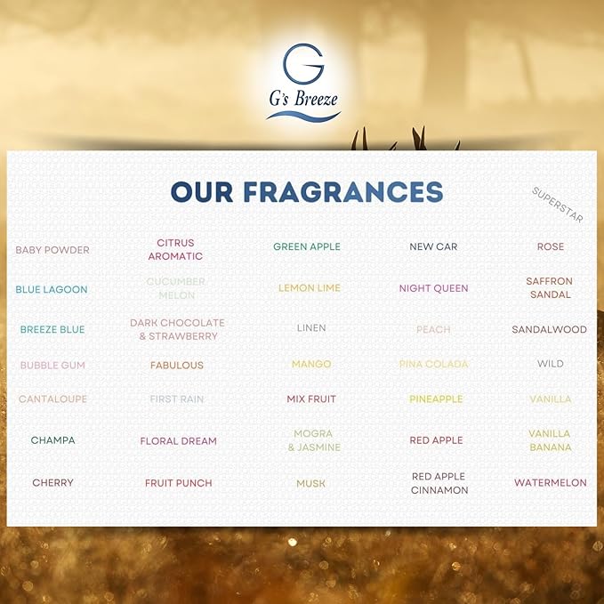 G's Breeze Musk Air Freshener – Rich Musk and Woody Scent for Home, Office & Car – Transform Your Space with Warm, Earthy Aroma that Brings Comfort, Depth & Touch of Elegance to Any Atmosphere