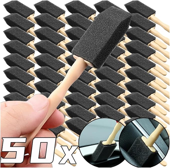 Car Air Conditioner Vent Cleaner Brush – Compact Detailing Tool for Cars, Homes, and Offices – Sponge Head, Sturdy Handle(5pcs)