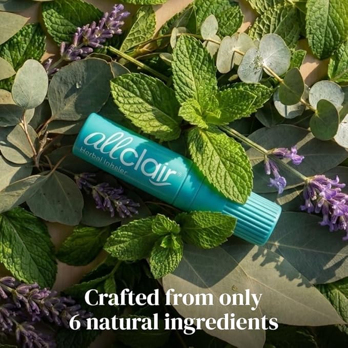 Allclair Nausea Relief Inhaler for Motion & Morning Sickness – Fast-Acting, Non-Drowsy, Natural Alternative to Pills & Patches, Travel Essential (3 Inhalers)