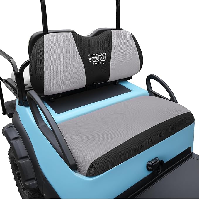 10L0L Golf Cart Seat Covers Universal for Yamaha G29 Drive2 Club Car Precedent Tempo Standard Front Seats, Breathable Mesh Bench Seat Cover, No Drilling Seat Cushion - All-Season Comfort