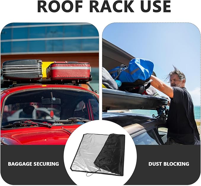 Alipis Car Roof Rack Cover Heavy Duty Rain Protector for SUV and All Vehicles Easy Installation for Off-Road Travel and Cargo Storage