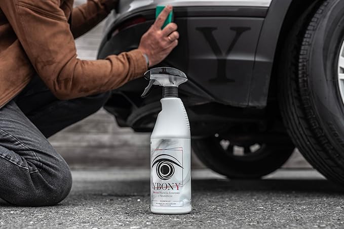 Sisbrill Ybony Plastic Restorer for Cars – Renews Faded Plastic Trim, Protects Against UV & Dirt – Pack of 2 (25 fl oz Each)