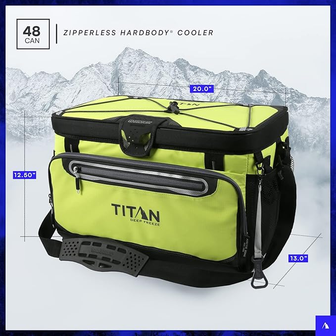 Titan by Arctic Zone Deep Freeze Cooler - Zipperless Hardbody Cooler - Deep Freeze Insulation, HardBody Liner, and SmartShelf