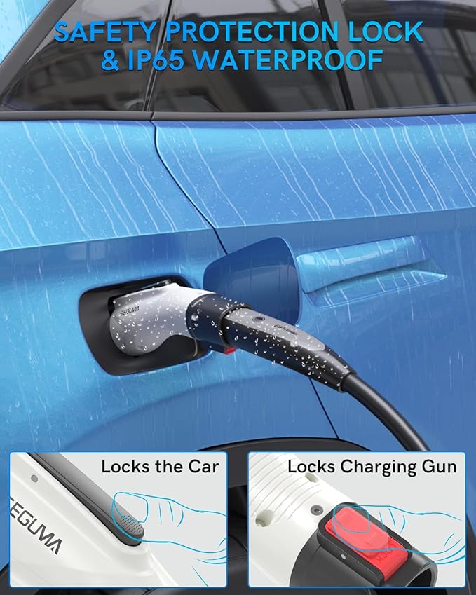 EV Charger Adapter for Tesla to J1772, Up to 60A 250V, IP65, NACS to J1772 Adapter, J1772 EV Charging Adapter Compatible with Tesla Wall Connector/Tesla Destination/Mobile Charger (for J1772 EVs Only)