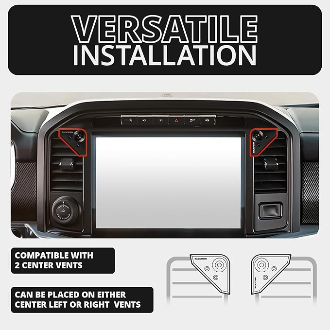 Tackform Link Vent Mount Magnetic Phone Holder - Compatible with 2021-2025 Ford F150 & Raptor, 2023-2025 Ford Super Duty | Aluminum | 2" Arm | Purple | (NOT MAGSAFE Compatible)