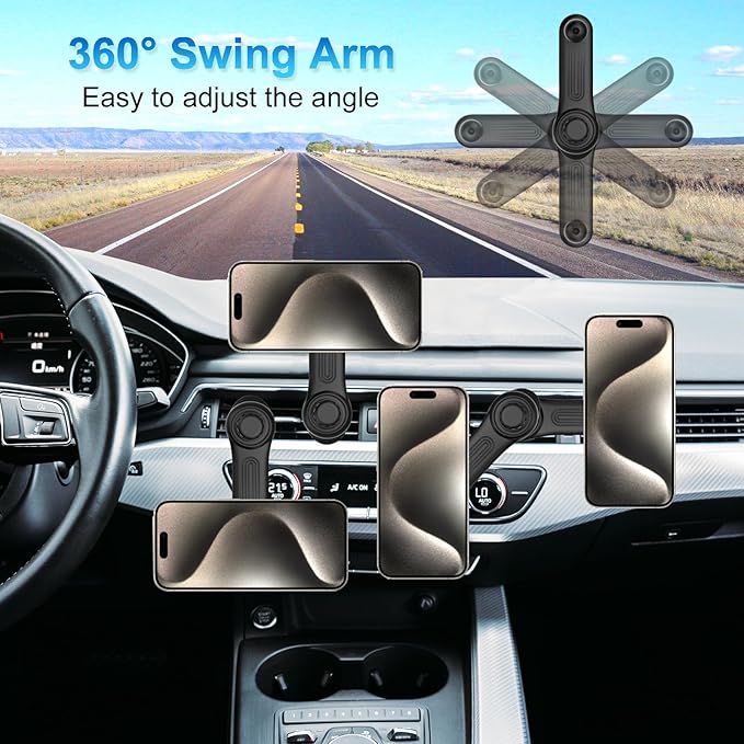 Car Vent Clip for Car Mount [Never Blocking] Universal Car Phone Holder Mount Vent Clip Replacement, 17mm Ball Joint Air Vent Clip for Car Fits Most Car Phone Holder and Wireless Car Charger