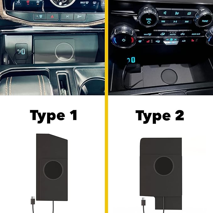 TWRAPS Magnetic Wireless Charging Pad for Ford F-150 Lightning 2021-2026, 25W Type 2, Center Console Fast Qi2.2 Charger Works with iPhone 17 16 15 Pro & Max, Mount Only Compatible with MagSafe Cases