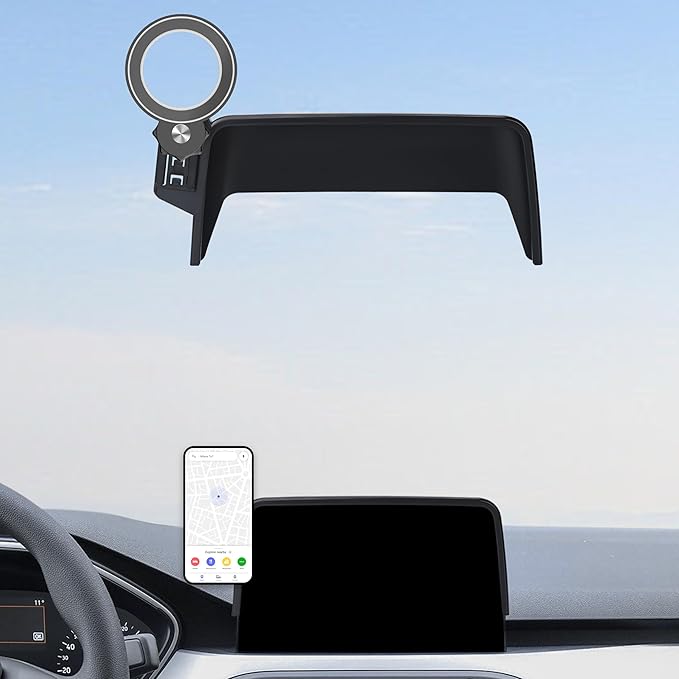 Car Phone Holder for Ford Escape 2020-2025 2026 Accessories Apply to 8 Inch Touch Screen Fixed Clip Magnetic Cell Phone Mount Hands-Free 360 Degree Rotation