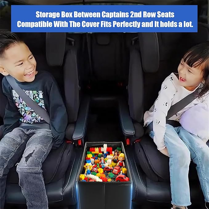 Seat Aisle Storage Box Compatible with Ford Explorer 6-Passenger Models, Backseat Box Console Organizer for Children's Toys, Travel Dual Storage, for Ford Explorer ST XLT Accessories 2020-2025