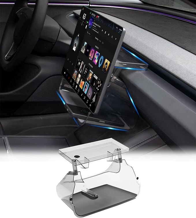 PM Auto Under Screen Storage for 2023-2025 Tesla Model 3 Highland, Center Console Organizer Tray, Model 3 Accessories