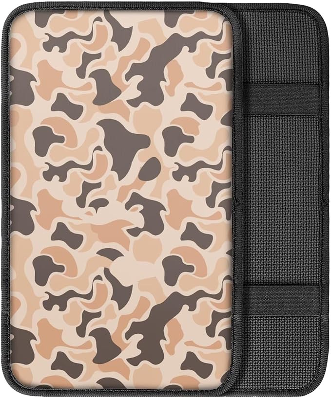 Dreaweet Car Center Console Cover Duck Camo Car Accessories for Women Men Universal Arm Rest Cover for SUV Sedan Soft Anti Scratch Armrest Cover Center Console Cushion Pad