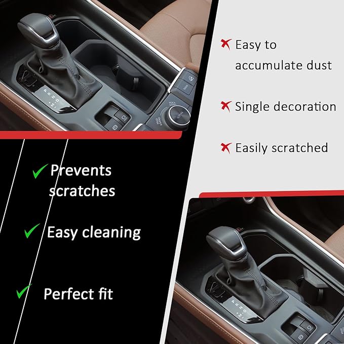 auovo Cup Holder Insert Compatible with 2025 Toyota Grand Highlander Accessories 2024-2026 Grand Highlander Car Front Center Console Silicone Cup Holder Insert