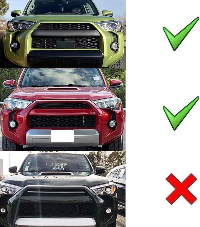 iJDMTOY 3pc Set Clear Lens Full LED Strip Front Grille Lighting Kit Compatible with 2014-up Toyota 4Runner, Includes (3) 24-SMD 6000K White LED Assy & Wiring Harness