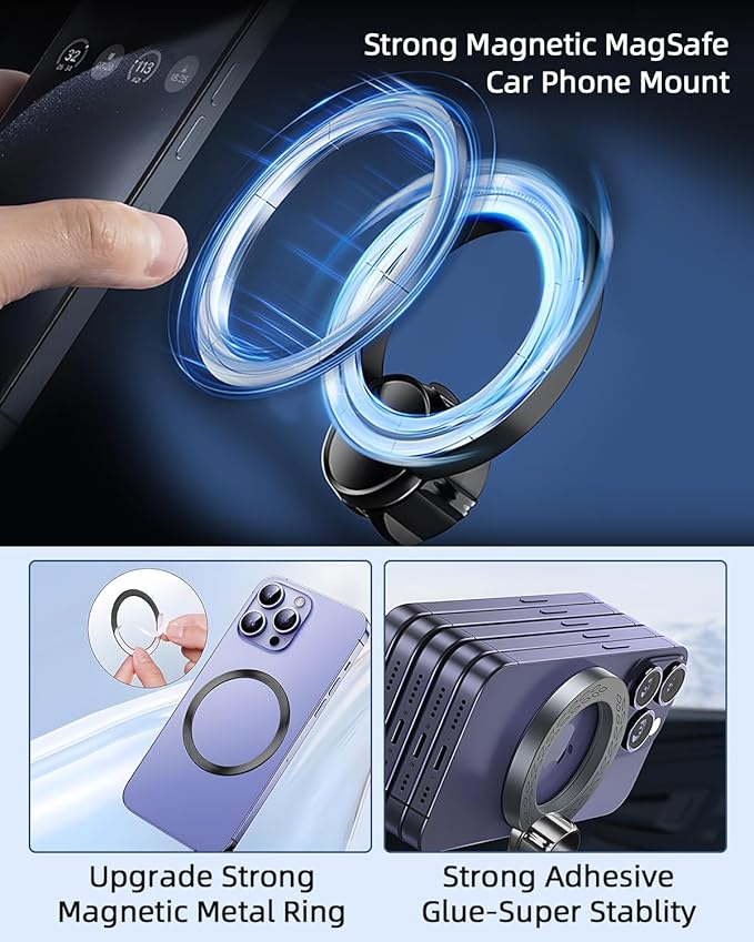 PZK Car Phone Mount for Chevrolet Equinox 2018 2019-2021 2022 2023 Accessories Chevy Car Phone Holder Compatible with MagSafe Custom Air Vent Holder Hands Free 360° Rotation Automobile Cradles