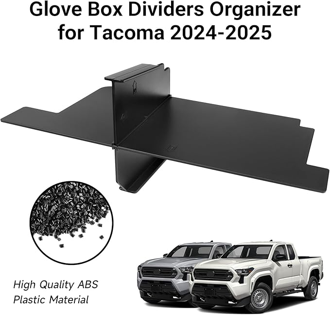YOJOJOCO Glove Box Dividers Organizer Compatible with Toyota 2026 2025 2024 Tacoma Accessories ABS Plastic Material Center Console Organizer