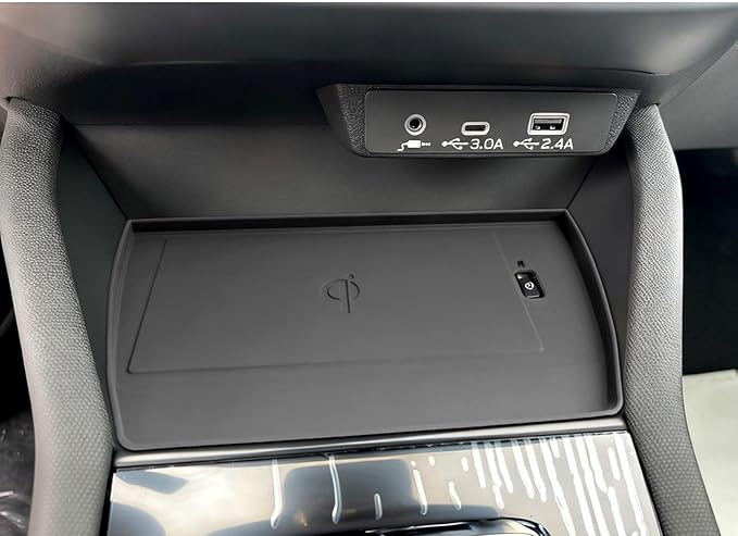 for 2025 Forester Wireless Charging Pad Mat Accessories, Non-Slip Waterproof Console Protection Mat - Forester(Premium/Sport/Limited/Touring) for Center Console, Silicone Black