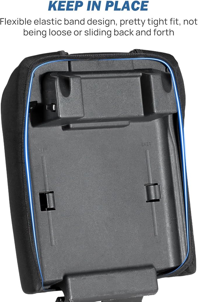 JOYTUTUS Center Console Cover Compatible with 2015-2020 F150, 2017-2022 F250 Super Duty F350 F450, 2018-2024 Ford Expedition, Neoprene Armrest Cover for Middle Arm Rest (Bucket Seat Only)
