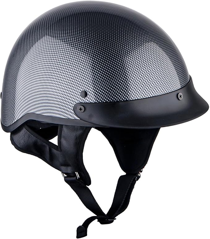 1Storm Motorcycle Half Face Helmet Mopeds Scooter Pilot with Retractable Inner Smoked Visor