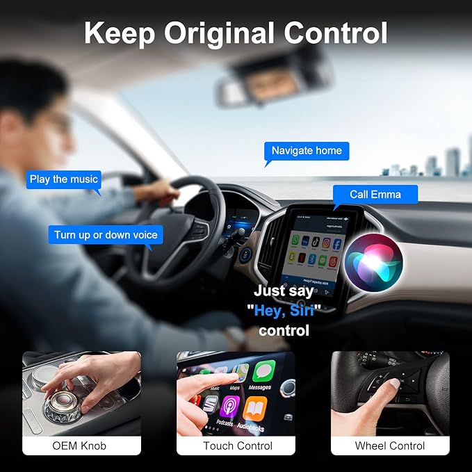 Wireless CarPlay & Android Auto Adapter: 2026 Upgraded Mini Plug & Play CarPlay Dongle - Convert Wired to Wireless - Fast Stable Connection, No Delay for for iOS 10+ & Android 11+, 2017+ Cars