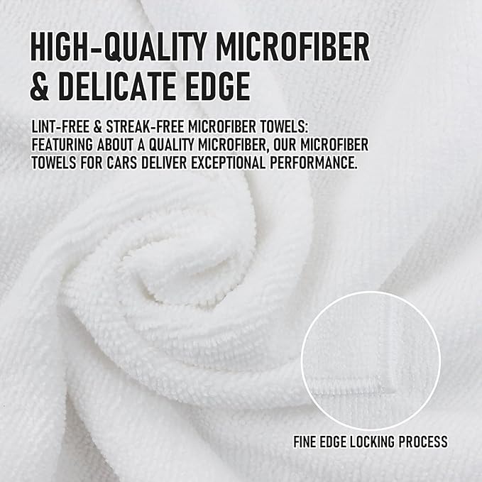 Tricol Clean Microfiber Cleaning Cloth, 16in*16in, 12 Pack Ultra-Thick Cleaning Rags, Super Absorbent, Lint Free & Streak Free Cleaning Towels for Car, House, Kitchen, Office