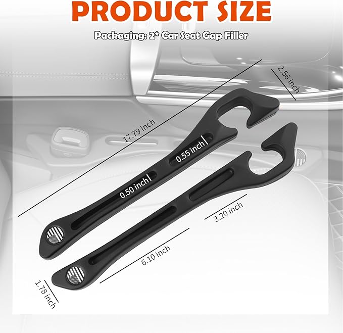2026 New Car Seat Gap Filler Organizer,2PCS Car Seat Gap Plug with Storage Slot & American Flag Design,Universal Between Cars Seats Blocker Fits 0.98 to 1.57 inch Gaps
