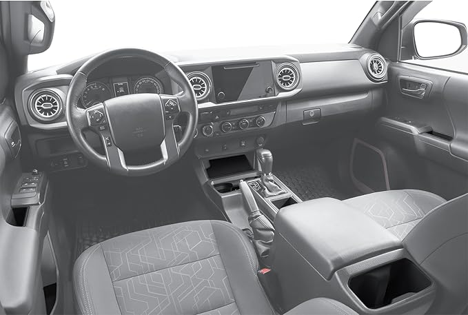 Interior Silicone Liner Insert Custom Fit for Tacoma 2016-2023, Silicone Organizer Tray for Tacoma Gen 3rd Crew Cab only - Fully Covered - for Tacoma Accessories