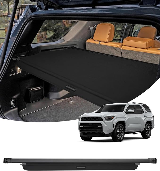 Powerty Cargo Cover for 2025 2026 Toyota 4Runner, Retractable Trunk Cover Trunk Shielding Shade for 2025 2026 4Runner Accessories Cargo Luggage Cover