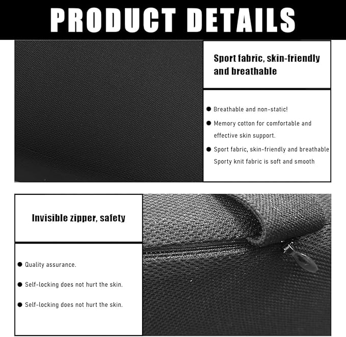 Car Armrest Cushion, 12.2"×6.3"×3.9" Memory Foam Center Console Armrest Pad, Comfortable Armrest Console Pillow Protector for Most Vehicles, Universal Car Accessories (Black)
