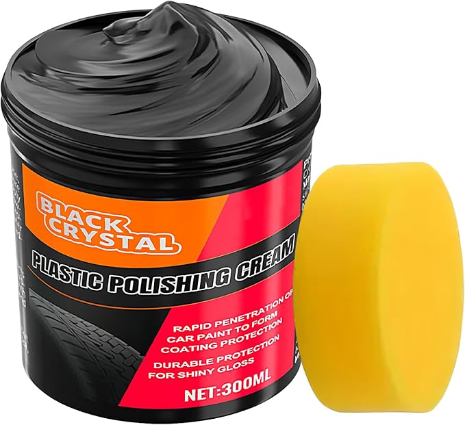 Car Trim Restorer, Car Dashboard Restorer, Cars Restorers Black for Interior & Exterior, 300g Automotive Detailing Supplies Cleaner Paste, Black Cars Scratch Remover for Coating Metal Plating