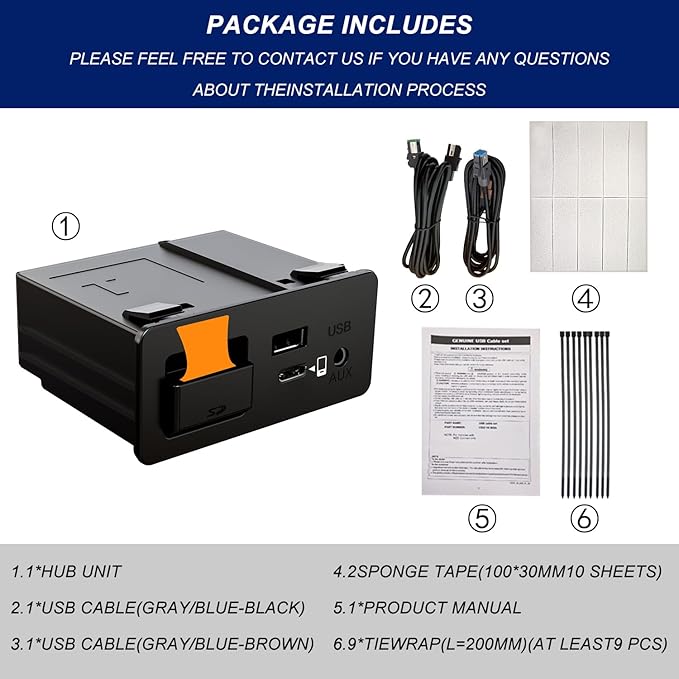 HMYC Mazda Carplay and Android Auto Retrofit Kit, TK78-66-9U0C OEM Media Hub Fits to MZD Connect System, Compatible with Mazda 2/3/6/CX3/CX5/CX9/MX5 2015-2020 Year(Type-c Fast Charging Interface)