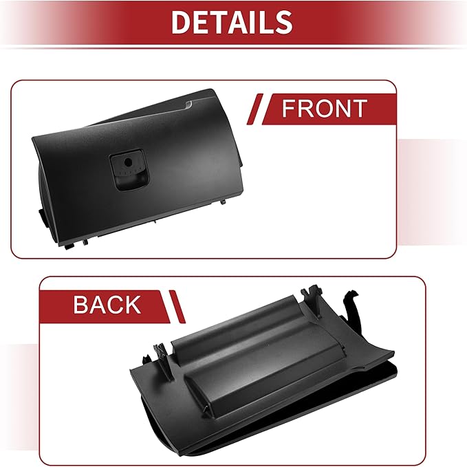 ACROPIX Dash Glove Box Door Lid Cover Glove Compartment Lid Fit for Volkswagen Beetle 2006-2010 No.1C1880247R Black - Pack of 1