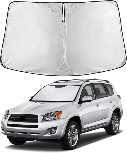 EcoNour Windshield Sunshade Compatible for Toyota RAV4 2006-2010 2011 2012, Sun Visor for Front Windshield & Window Sun Shade Cover, UV Heat Blocker & Protector, Car Accessories