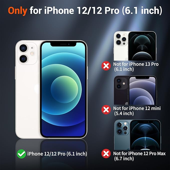 SUPFINE Magnetic for iPhone 12 Case/iPhone 12 Pro Case (Compatible with MagSafe)(Military Grade Drop Protection) Slim Translucent Matte Shockproof with Anti-Fingerprint Phone Case,Deep Blue