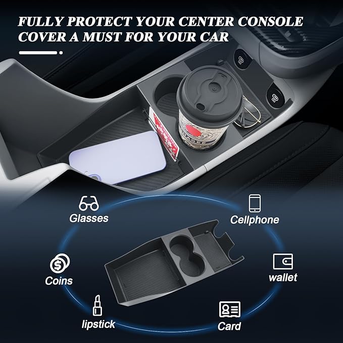 BIBIBO 2025 Ioniq 5 Center Console Tray for 2025 2026 Hyundai Ioniq 5 SE/SEL/Limited/XRT Under Console Organizer Tray Ioniq 5 2025 Under Console Insert Organizer 2025+ Ioniq 5