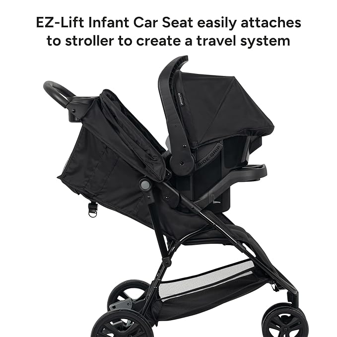 Baby Trend Venture 3-Wheel Stroller Travel System, Dash Black