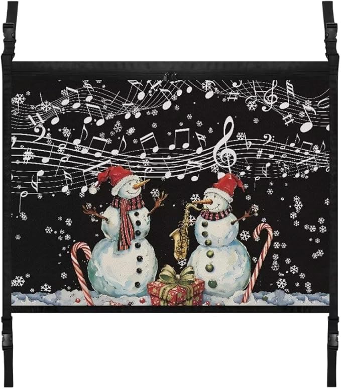 Musical Snowman Auto Seat Storage Hanging Bag Multi-Purpose Seat Organizer for Vehicle Passenger Seat Organization and Storage One Size
