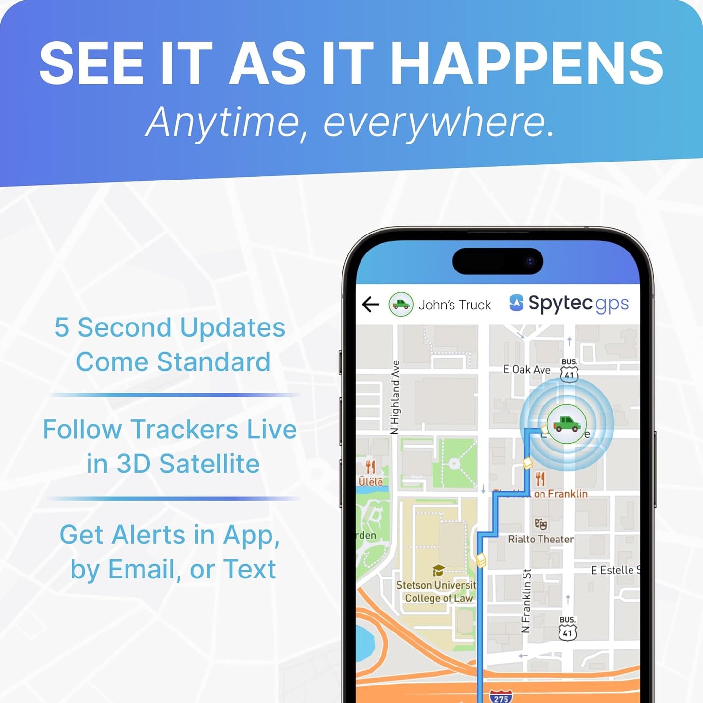 Spy Tec Mini GPS Smart Tracker for Vehicles, Cars, Trucks, Up to 14 Day Battery Life, Small GPS Tracking Device for Kids, Unlimited Updates, Worldwide Real-Time Tracking, USA Made Tech, Low Cost Plan