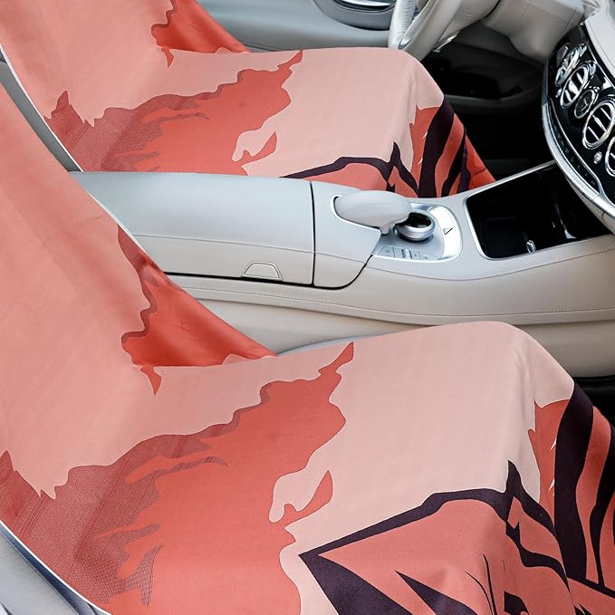 2 Pack Car Seat Towel Covers with Storage Bag 63 x 32 Inch Athletic Running Towel Seat Sweat Washable Non Slip Cover Gift for Car Outdoor Sport Activities (Death Valley National Park)