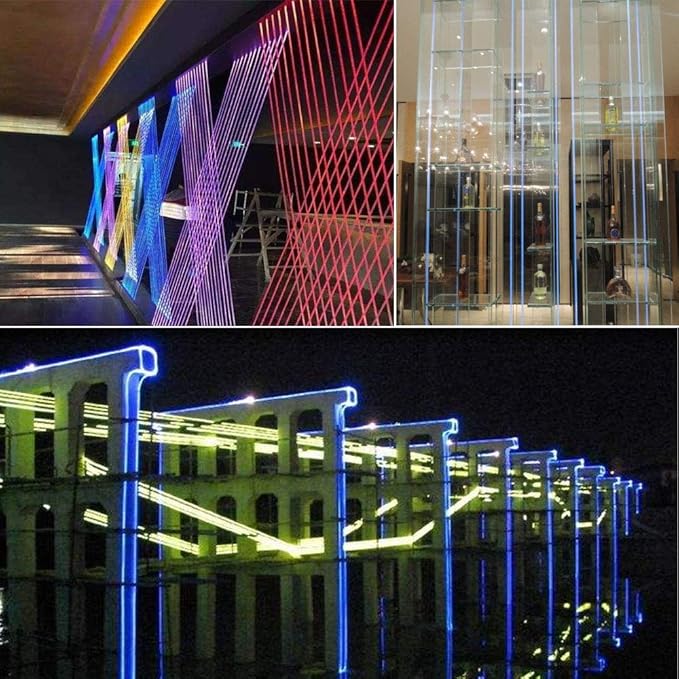 AKEPO 5mm*5m PMMA Plastic Side Glow Cable for Car Home Use Fiber Optic Light
